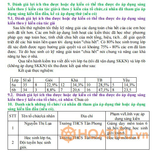 SKKN Hướng dẫn học sinh giải các bài toán chia hết lớp 6