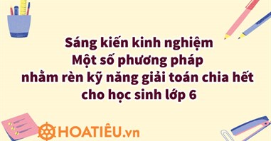 SKKN Hướng dẫn học sinh giải các bài toán chia hết lớp 6 (6 bài)