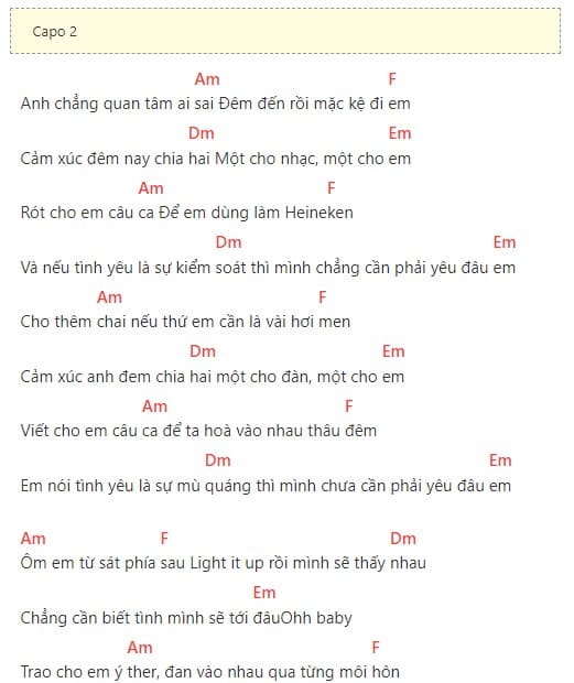 Parachute Hợp âm chuẩn