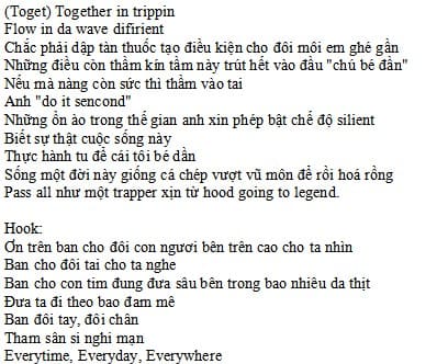 Lyrics Trăng Hoa Mây Mưa