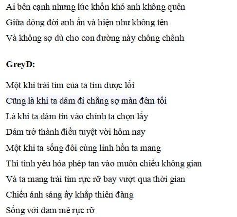 Dám Rực Lyrics GREY D 