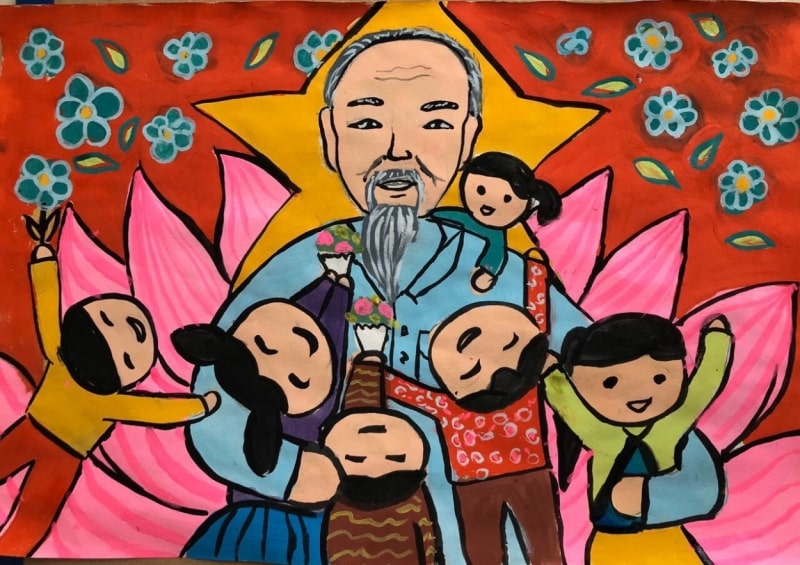 Vẽ Bác Hồ và thiếu nhi đẹp nhất