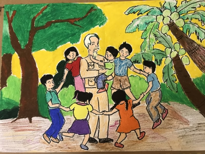 Vẽ Bác Hồ và thiếu nhi đẹp nhất