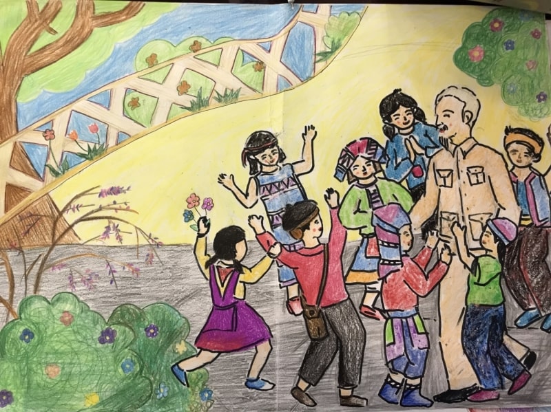 Vẽ Bác Hồ và thiếu nhi đẹp nhất