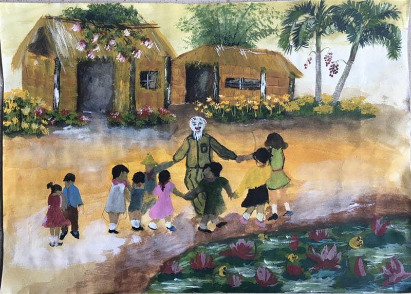 Vẽ Bác Hồ và thiếu nhi đẹp nhất