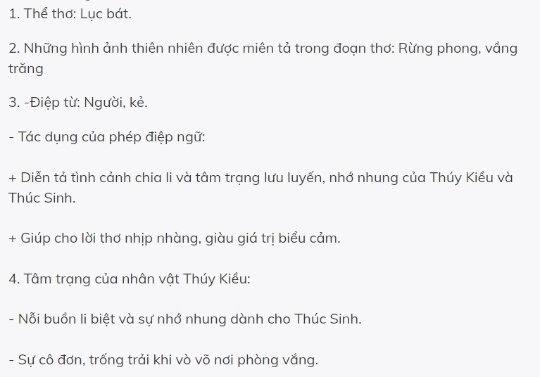 Đọc hiểu Thúc Sinh từ biệt Thúy Kiều