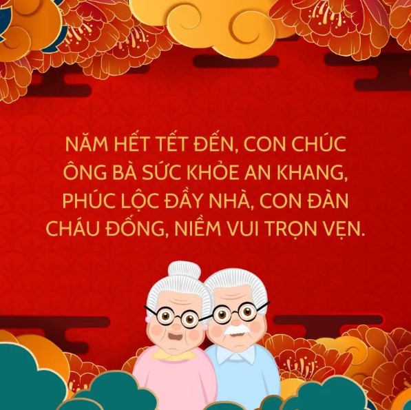 Thiệp chúc Tết ông bà, bố mẹ