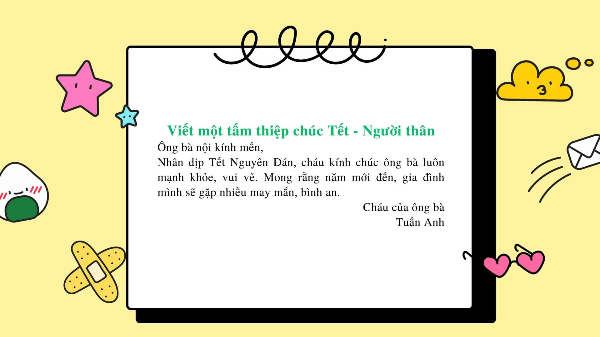 Viết thiệp chúc tết ông bà