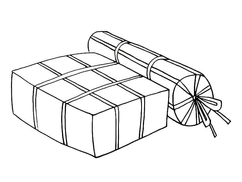 Tranh tô màu dưa hấu, bánh chưng Tết