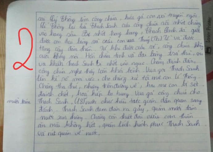 Tóm tắt Thạch Sanh lớp 6