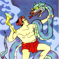 (Mẫu chuẩn) Truyện Thạch Sanh có những con vật kì ảo nào? Chúng có đặc điểm gì khác thường?