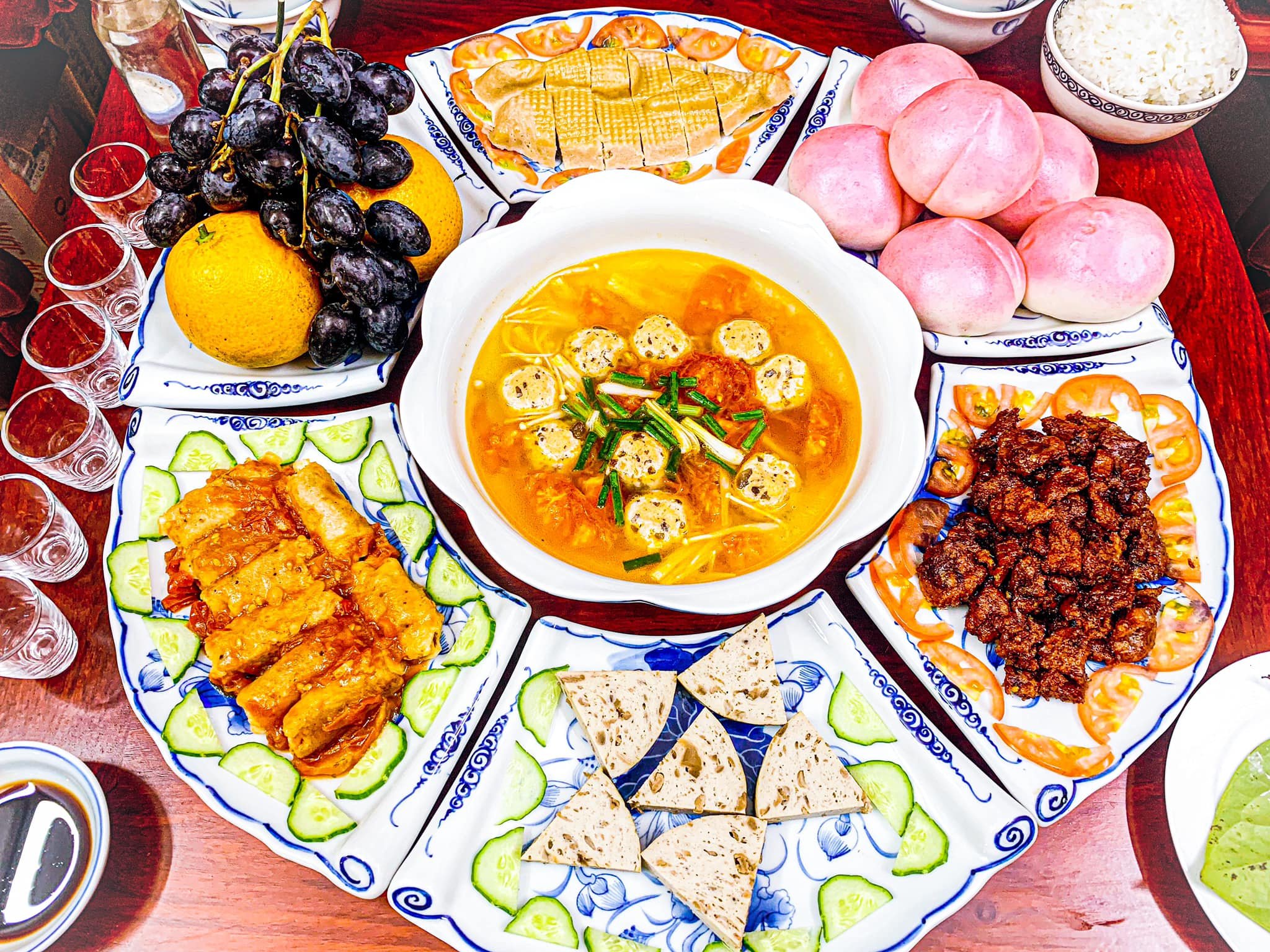 Mâm cúng chay tất niên miền Trung