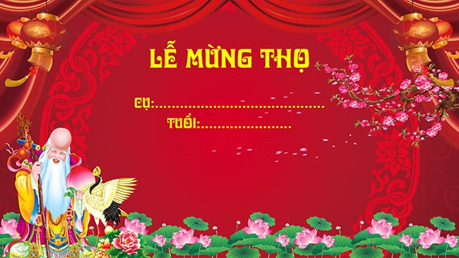 Phông mừng thọ file Corel