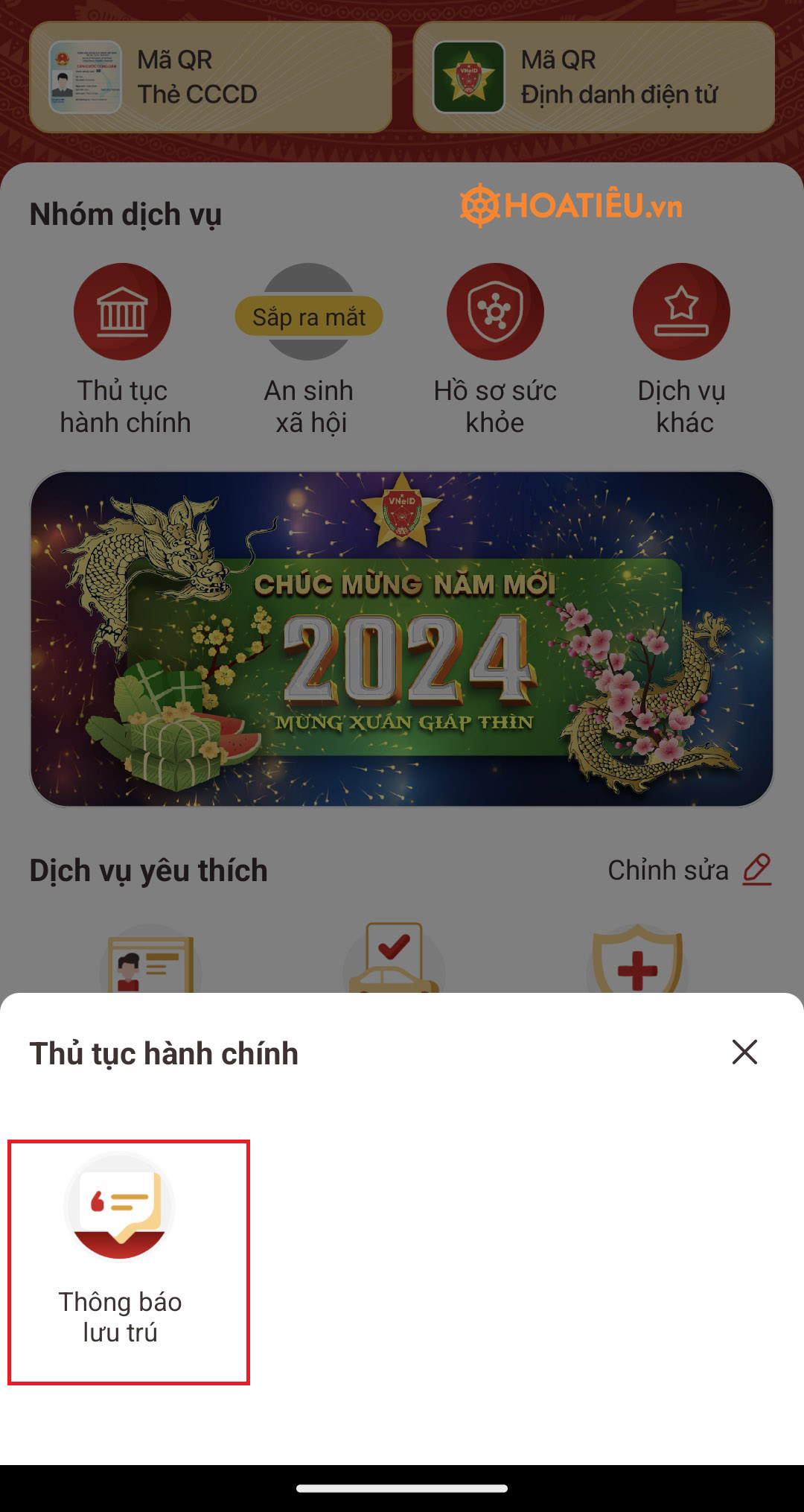Hướng dẫn đăng ký lưu trú trên VNeID