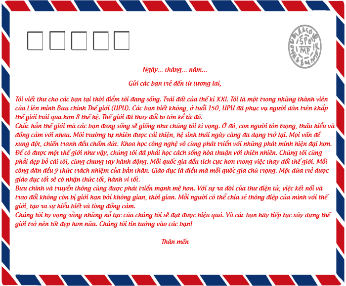 Viết thư UPU lần thứ 53 ngắn gọn