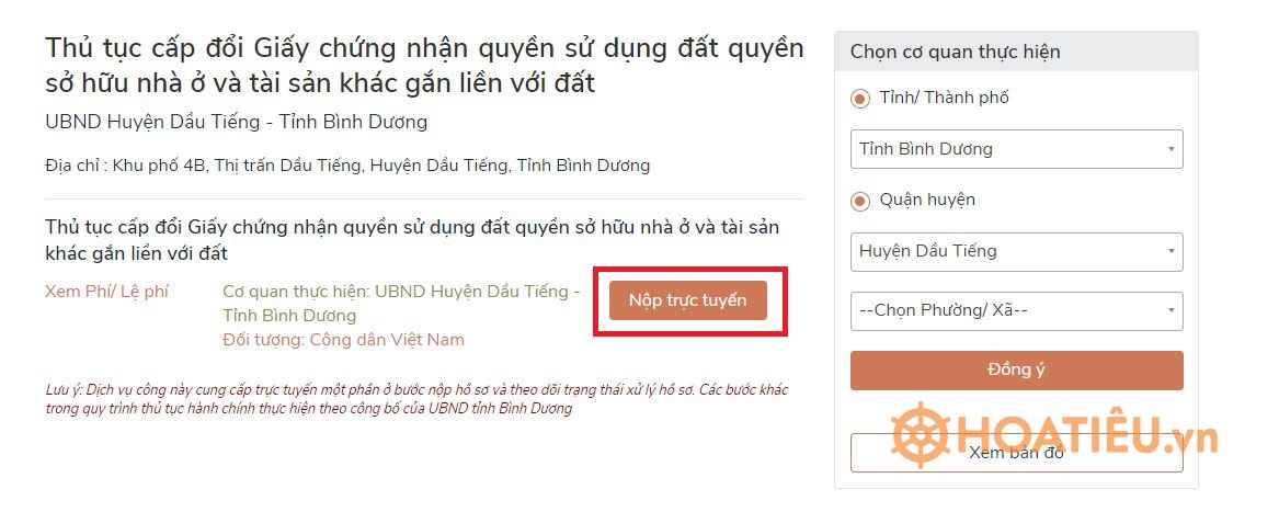 Làm thủ tục cấp đổi sổ đỏ online