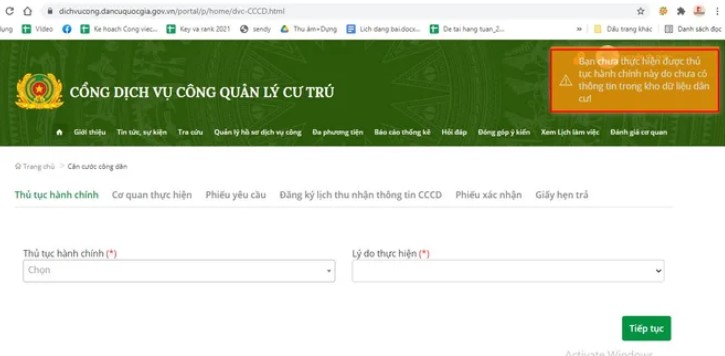 Làm Căn cước công dân online