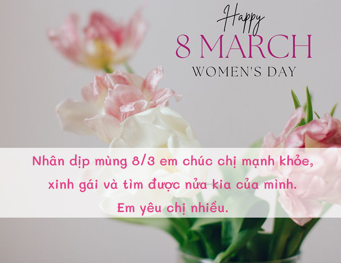  Thiệp chúc mừng 8/3 cho chị gái