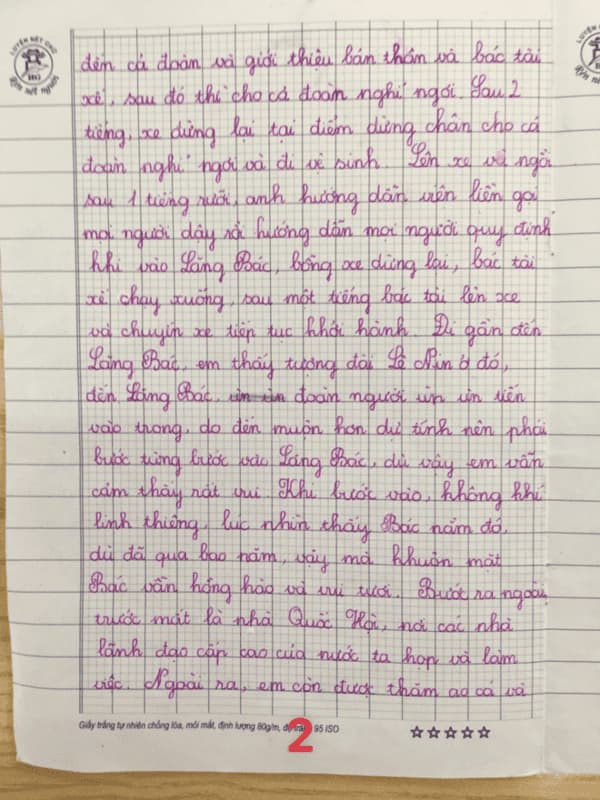 kể về chuyến đi thăm Lăng Bác