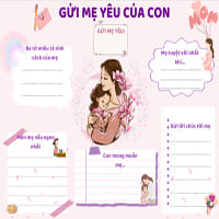 Mẫu lá thư gửi mẹ đẹp