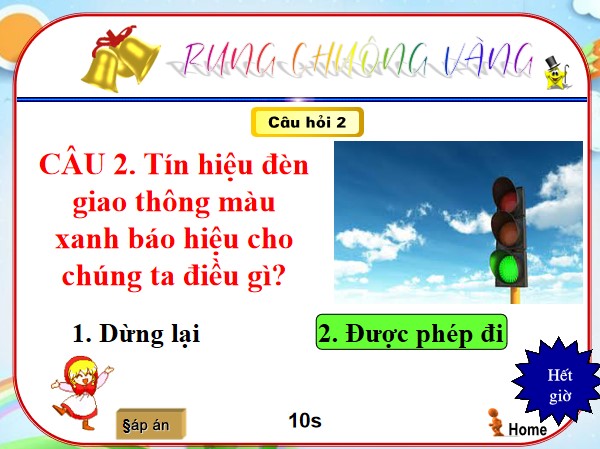Mẫu slide PPT rung chuông vàng khối mầm non 3-5 tuổi