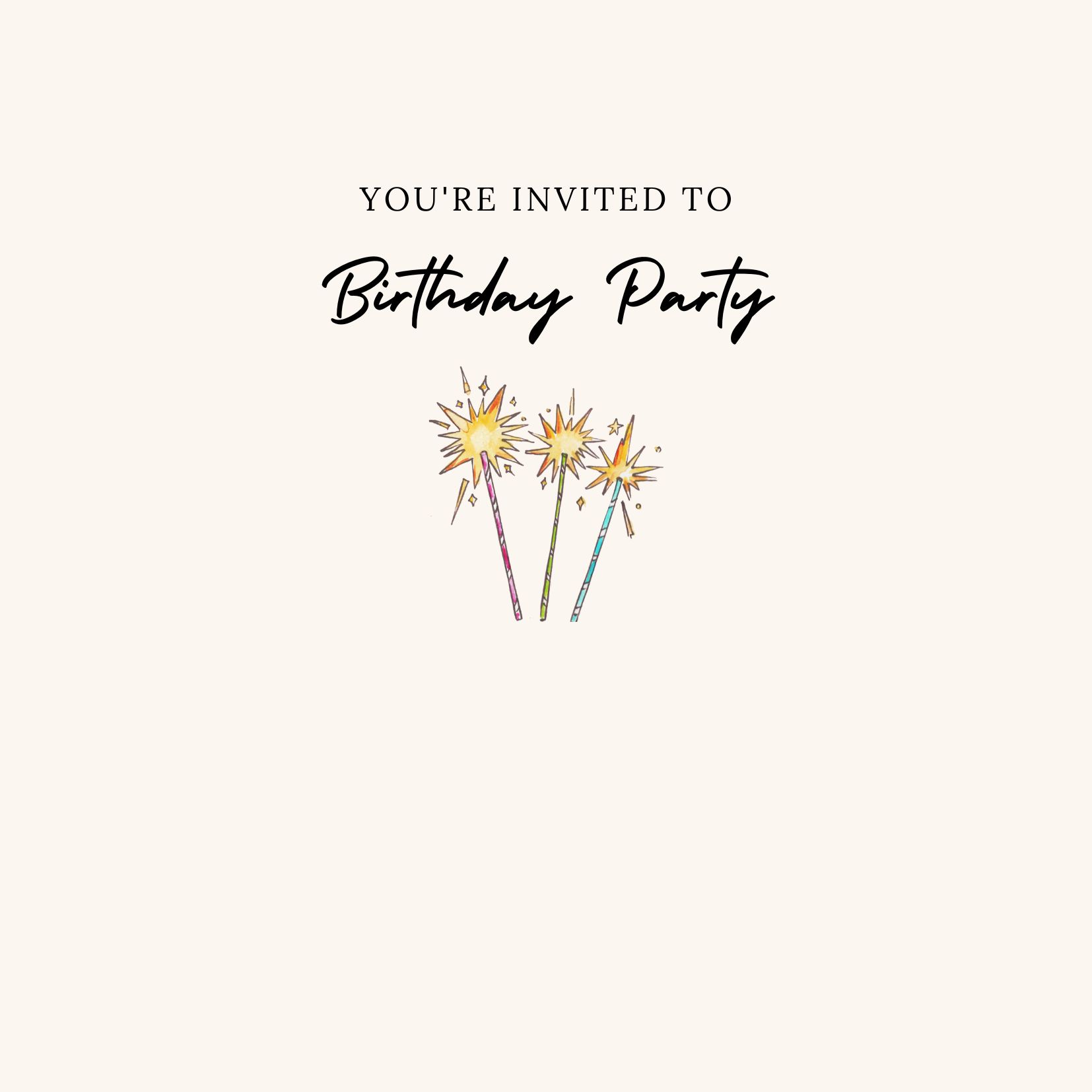 Mẫu thiệp mời tiệc sinh nhật trang trọng