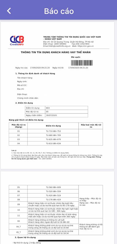 Hướng dẫn kiểm tra nợ xấu trực tuyến