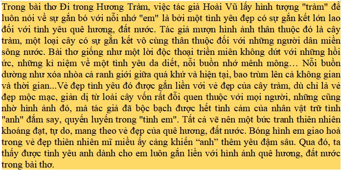Vì sao hình tượng "tràm" (hương tràm, hoa tràm, lá tràm, bóng tràm) luôn gắn bó với nỗi nhớ "em"?