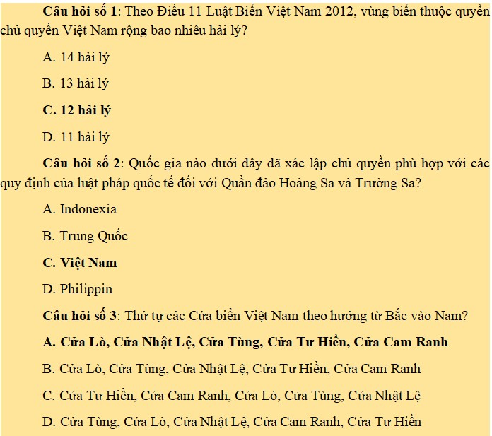 Đáp án tìm hiểu về biển, đảo Việt Nam 2024 tỉnh Hòa Bình - kỳ 2