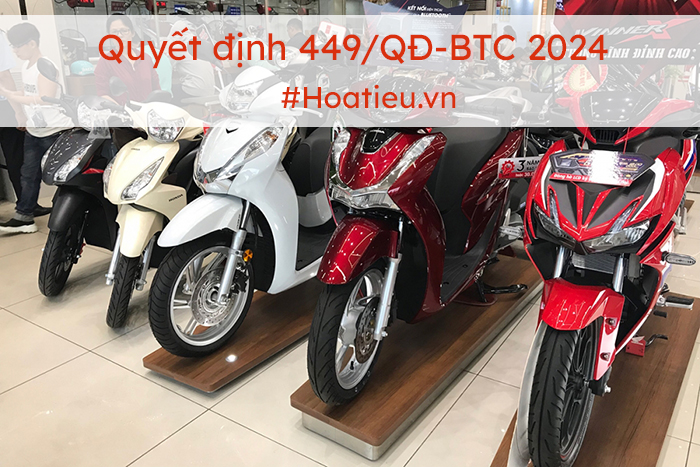 Quyết định 449 2024 BTC về phí trước bạ ô tô, xe máy