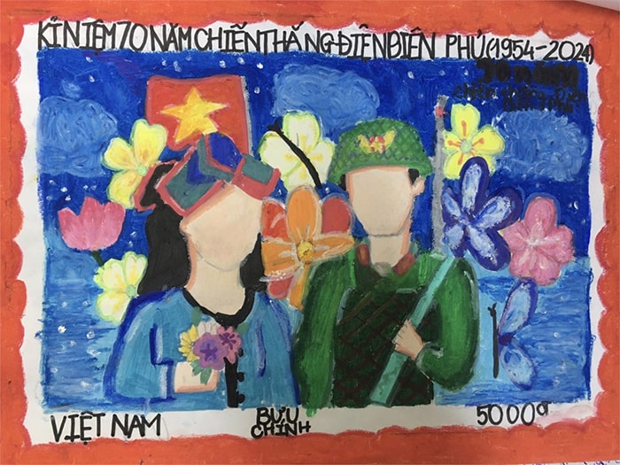 Mẫu tem kỉ niệm chiến thắng Điện Biên Phủ
