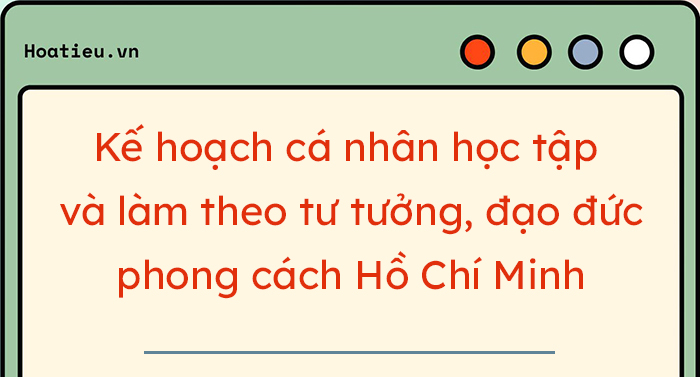 Bản đang kí cá nhân học tập và làm theo Bác năm 2024