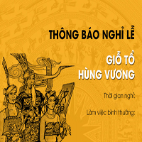 Mẫu thông báo nghỉ lễ giỗ Tổ Hùng Vương 10/3 2025
