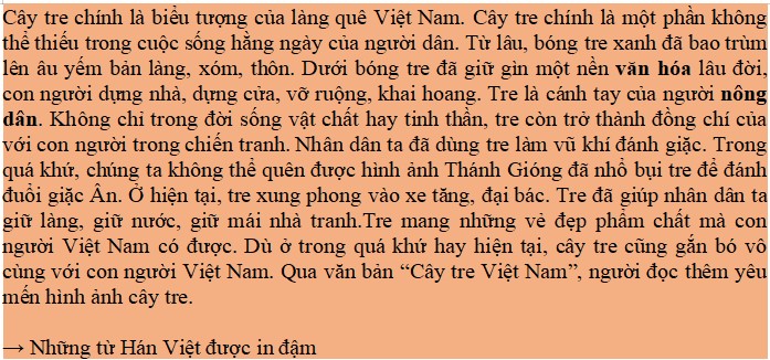 Viết một đoạn văn khoảng 5-7 dòng nêu cảm nghĩ của em về hình ảnh cây tre được tác giả thể hiện trong bài tùy bút Cây tre Việt Nam