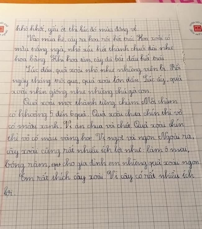  Văn tả cây xoài lớp 4 