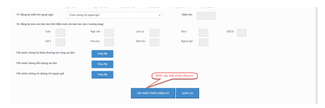 Khi viết sai phiếu đăng ký dự thi THPT quốc gia cần làm gì