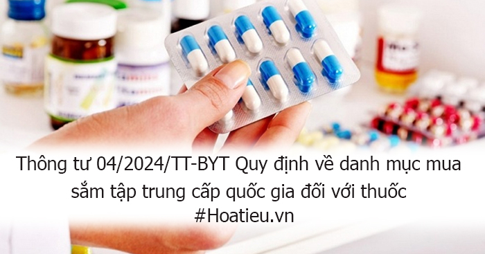 Thông tư 04/2024/TT-BYT Danh mục mua sắm tập trung cấp quốc gia đối với thuốc