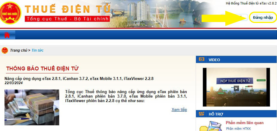 Hướng dẫn cách đăng nhập và sử dụng hệ thống eTax