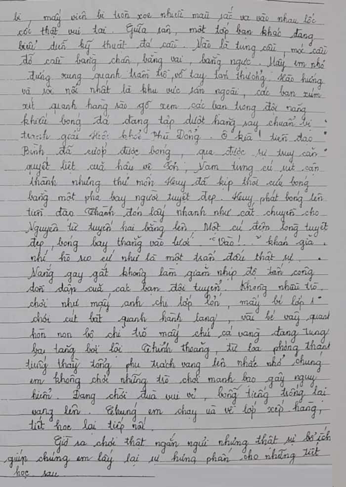 Tả quang cảnh sân trường em trong giờ ra chơi