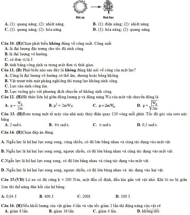 Đề kiểm tra cuối kì 2 Vật lý 10 Chân trời sáng tạo có đáp án