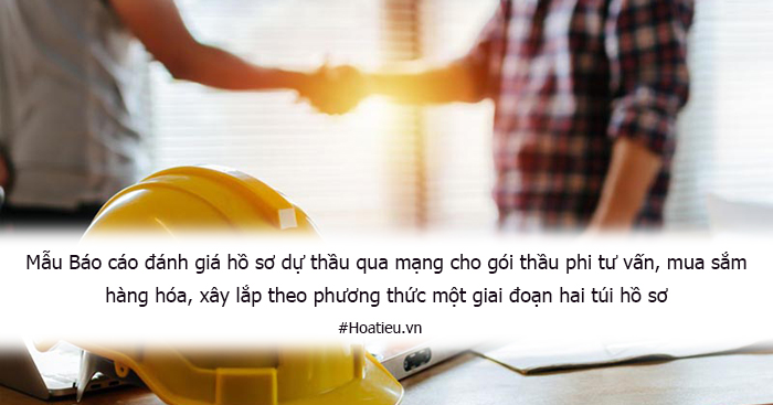 Mẫu Báo cáo đánh giá hồ sơ dự thầu cho gói thầu phi tư vấn, mua sắm hàng hóa, xây lắp 2024