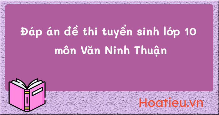 Đề Văn vào lớp 10 Ninh Thuận