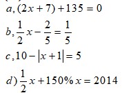 Bài tập ôn hè lớp 6 lên 7 môn Toán