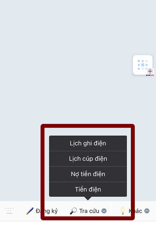 Cách tra cứu tiền điện trên Zalo
