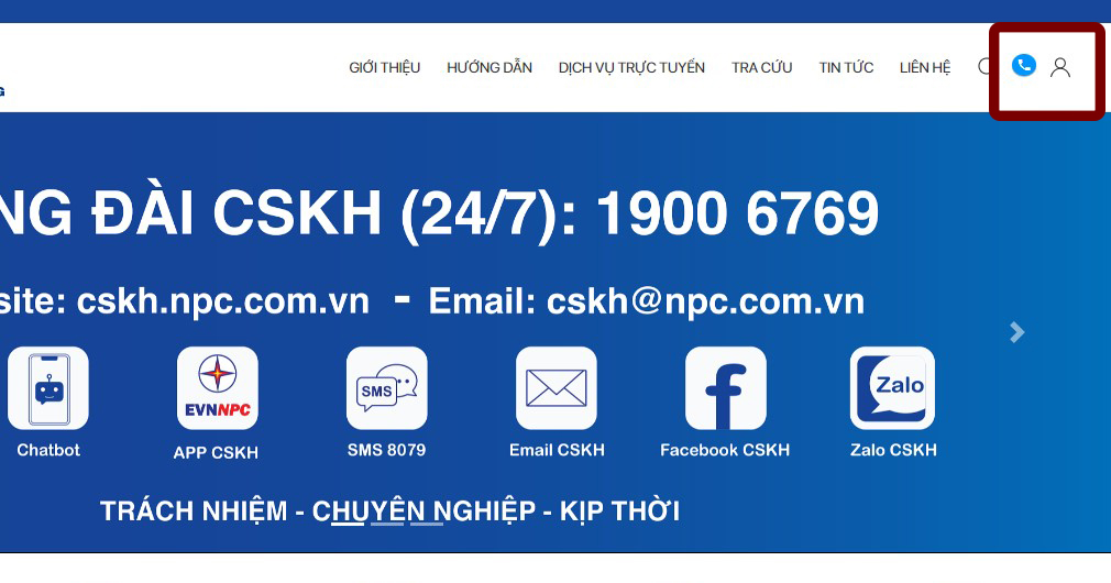 Tra cứu hóa đơn tiền điện trên website