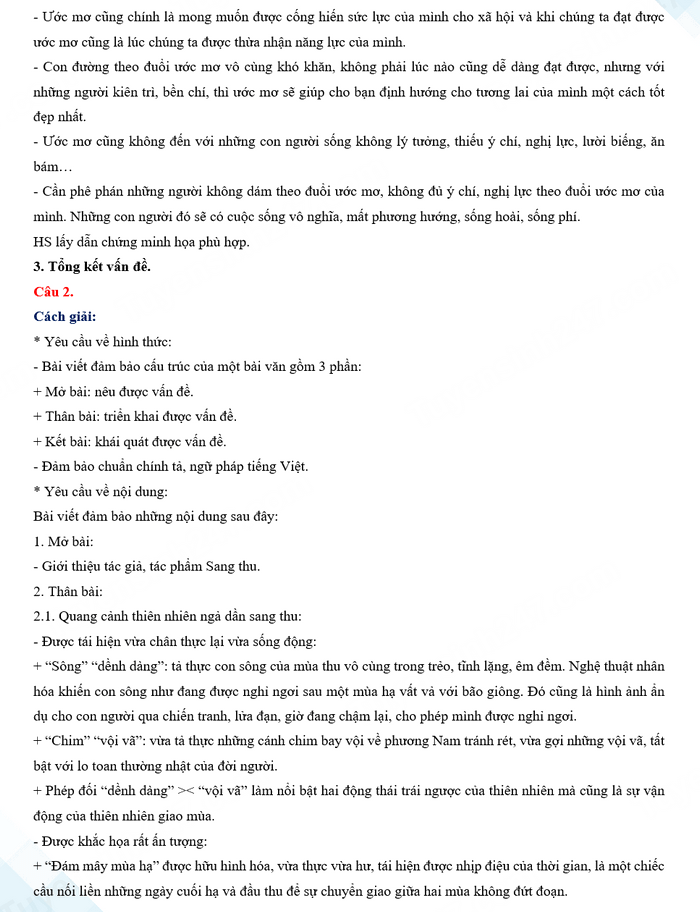 Đáp án đề thi vào 10 môn Văn Kon Tum 2024