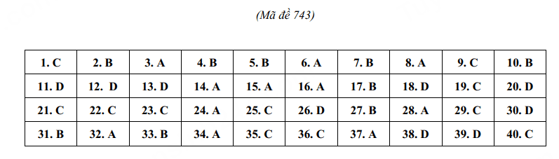 Đáp án đề thi tuyển sinh lớp 10 môn Anh Tây Ninh 2024