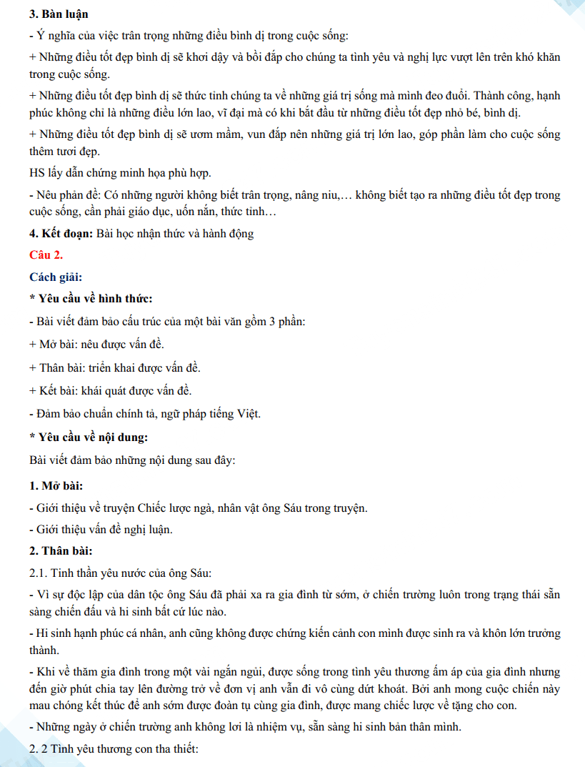 Đáp án đề thi vào 10 môn Văn Khánh Hòa 2024-2025