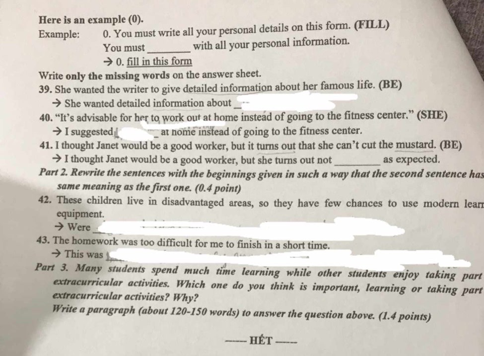 Đề thi tuyển sinh lớp 10 môn Anh Sóc Trăng 2024-2025
