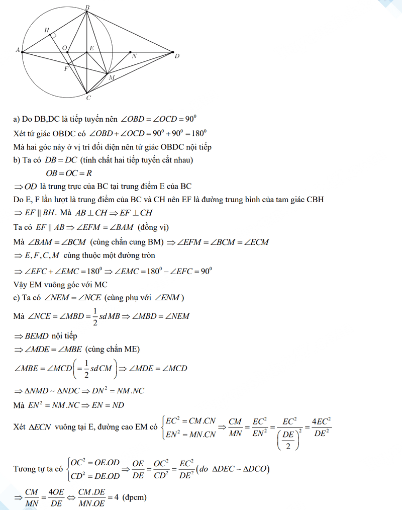 Đáp án đề thi Toán vào 10 Bắc Giang 2024